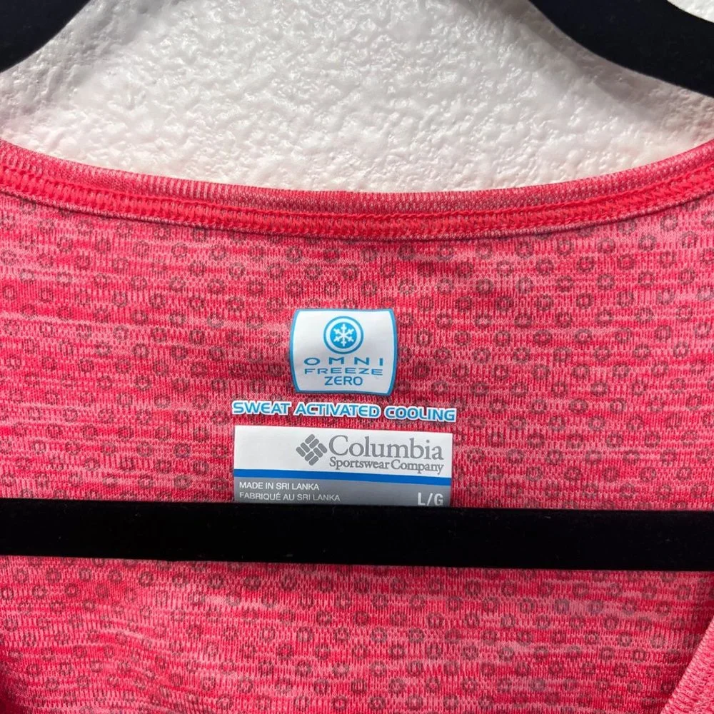 Columbia red sweat activated cooling omni free zero tank womens Size: L - Picture 5 of 9